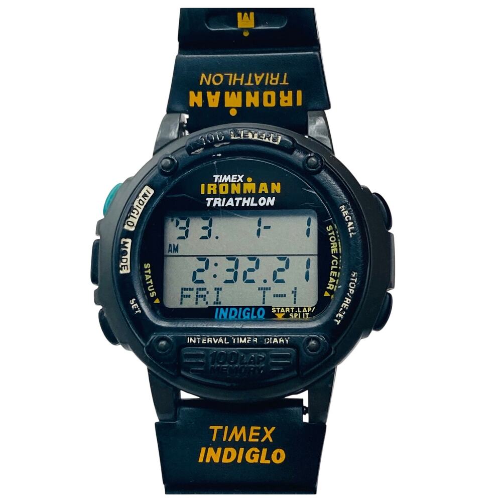 VTG Timex Ironman Triathlon 100 lap Men's Watch 41mm - New Battery WR 100m Timer